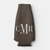 Rafraichisseur De Bouteilles Monogramme Brown rustique (Devant)