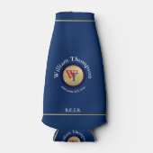 Rafraichisseur De Bouteilles monogramme de bière personnalisé (nom et initiales (Devant)