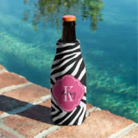 Monogramme d'impression noir et rose chaud