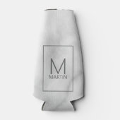 Rafraichisseur De Bouteilles Monogramme et nom personnalisés modernes (Devant)