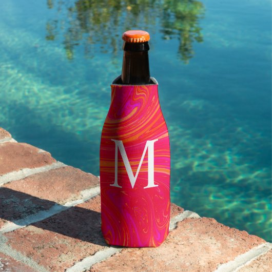 Rafraichisseur De Bouteilles Monogramme initiale coloré moderne (Piscine in situ)
