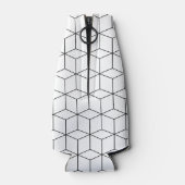 Rafraichisseur De Bouteilles Monogramme noir et blanc élégant (Dos)