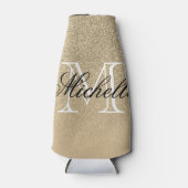 Rafraichisseur De Bouteilles Monogramme Parties scintillant d'or (Devant)