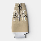 Rafraichisseur De Bouteilles Monogramme Parties scintillant d'or (Dos)