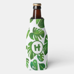Rafraichisseur De Bouteilles Monstère tropicale Aquarelle Peinture Vert PERSONN