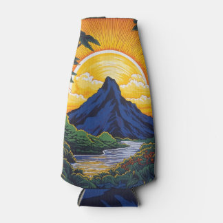 Rafraichisseur De Bouteilles Montagne, soleil, île, tropical, floral,