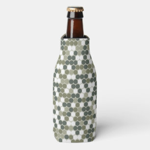 Rafraichisseur De Bouteilles Motif camo vert avec points rétro abstraits