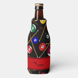 Rafraichisseur De Bouteilles Motif coloré noir nommé personnalisé de piscine
