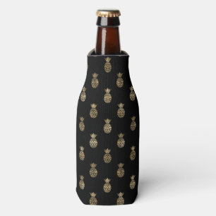 Rafraichisseur De Bouteilles Motif d'ananas Chic Black Faux Gold