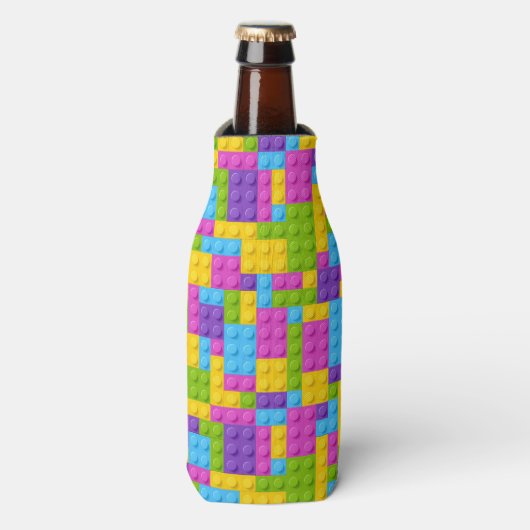 Rafraichisseur De Bouteilles Motif de blocs de construction en plastique (Bottle Devant)