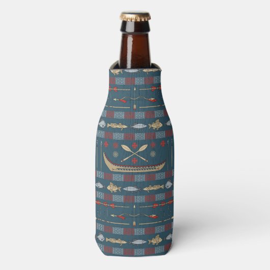 Rafraichisseur De Bouteilles Motif de pêche ethnique (Bottle Devant)