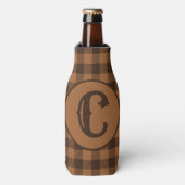 Rafraichisseur De Bouteilles Motif d'impression Cosy Brown Plaid Buffalo (Bottle Devant)
