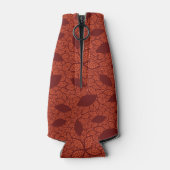 Rafraichisseur De Bouteilles Motif feuille rouge sur orange (Dos)