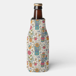 Rafraichisseur De Bouteilles Motif floral de bande dessinée avec les oiseaux 2