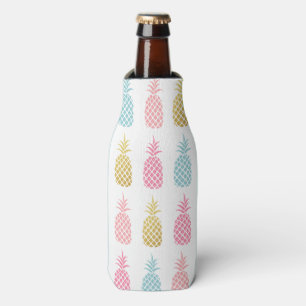 Rafraichisseur De Bouteilles Motif Gold Pink & Blue Tropical Pineappy