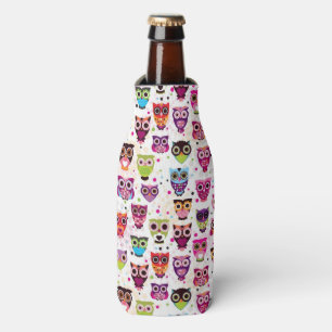 Rafraichisseur De Bouteilles Motif mignon d'arrière - plan de hibou pour des
