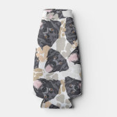 Rafraichisseur De Bouteilles Motif pattes de chien noir Labrador (Devant)