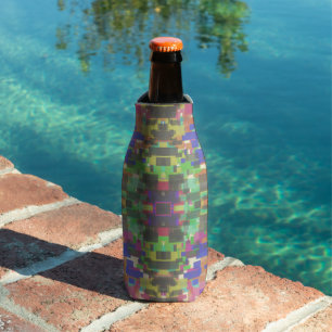 Rafraichisseur De Bouteilles Motif pixelisé au-delà des couleurs de l'arc-en-ci