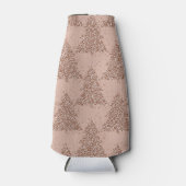 Rafraichisseur De Bouteilles Motif Posh Tree | Glam Rose Gold Blush Noël (Devant)