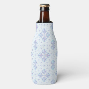 Rafraichisseur De Bouteilles Motif répétitif floral géométrique bleu pastel