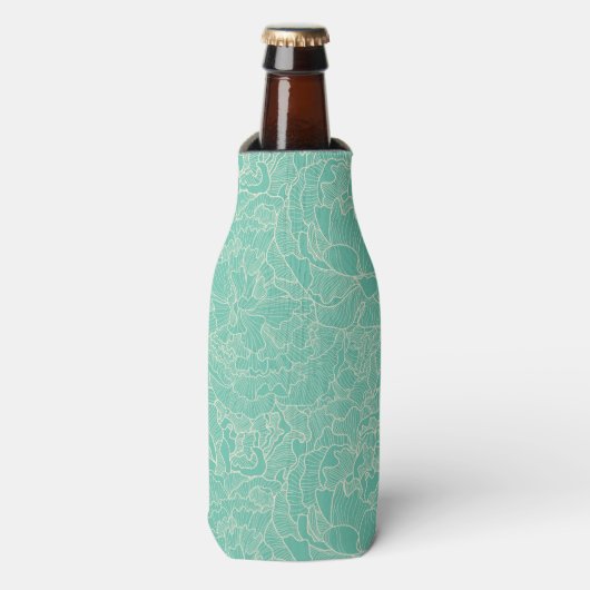 Rafraichisseur De Bouteilles Motif Turquoise Peony (Bottle Devant)