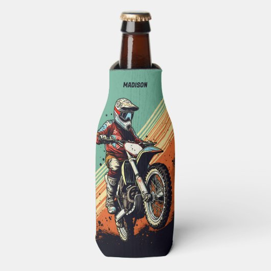 Rafraichisseur De Bouteilles Motocross de nom personnalisé (Bottle Devant)