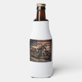 Rafraichisseur De Bouteilles Motorcycle USA Drapeau Retro Biker (Bottle Devant)