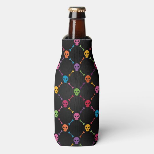 Rafraichisseur De Bouteilles Multicolor pattern with skulls (Bottle Devant)