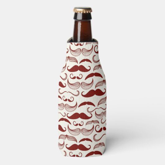 Rafraichisseur De Bouteilles Mustache motif, style rétro 3 (Bottle Devant)