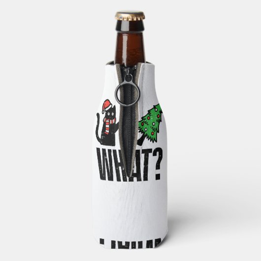 Rafraichisseur De Bouteilles Noël Chat Tipping Xmas Tree Drôle (Bouteille Dos)