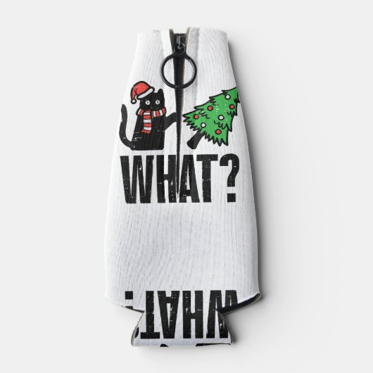 Rafraichisseur De Bouteilles Noël Chat Tipping Xmas Tree Drôle (Dos)