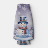 Rafraichisseur De Bouteilles Noël de la forêt d'hiver | Pourpre (Devant)