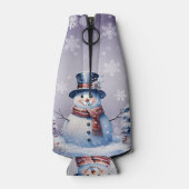 Rafraichisseur De Bouteilles Noël de la forêt d'hiver | Pourpre (Dos)