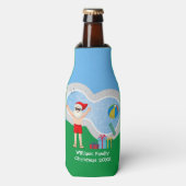 Rafraichisseur De Bouteilles Noël ensoleillé Santa Claus mignonne Custom Pool P (Bottle Devant)