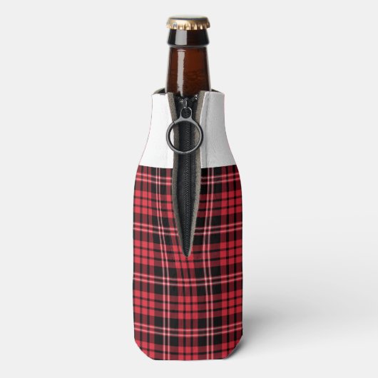 Rafraichisseur De Bouteilles Noël Scottish Red Tartan Plaid Motif Stade (Bouteille Dos)