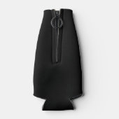 Rafraichisseur De Bouteilles Noir Script moderne Groomsmen personnalisé (Dos)