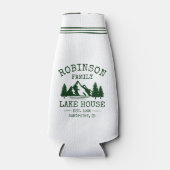 Rafraichisseur De Bouteilles Nom de famille Lake House Forest Green Trees (Devant)