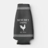 Rafraichisseur De Bouteilles Nom de ferme personnalisé du poulet rustique (Devant)