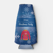 Rafraichisseur De Bouteilles Nom des flocons rouges bleus de Noël (Devant)