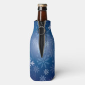 Rafraichisseur De Bouteilles Nom des flocons rouges bleus de Noël (Bouteille Dos)
