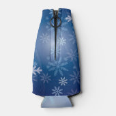 Rafraichisseur De Bouteilles Nom des flocons rouges bleus de Noël (Dos)