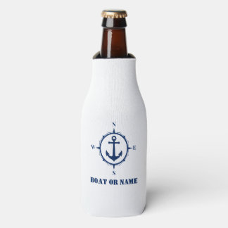 Rafraichisseur De Bouteilles Nom du bateau Ancre de la boussole nautique Marine