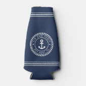 Rafraichisseur De Bouteilles Nom du bateau de marine et d'Ancre blanche (Devant)