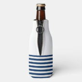 Rafraichisseur De Bouteilles Nom du bateau, Fleurs d'Ancres Bleus de marine (Bouteille Dos)