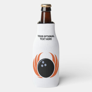 Rafraichisseur De Bouteilles Nom personnalisé Boule de Bowling avec flamme