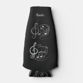 Rafraichisseur De Bouteilles Nom personnalisé des notes de musique (Devant)