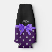 Rafraichisseur De Bouteilles Nom personnalisé diamants violets arc violet (Devant)