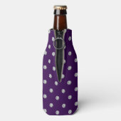 Rafraichisseur De Bouteilles Nom personnalisé diamants violets arc violet (Bouteille Dos)