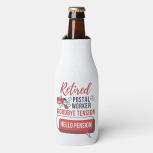Rafraichisseur De Bouteilles Nom personnalisé du travailleur postal à la retrai