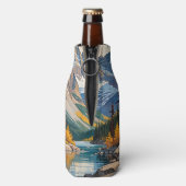 Rafraichisseur De Bouteilles Nom personnalisé et texte Canada Affiche de voyage (Bouteille Dos)